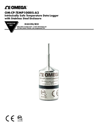 Thumbnail of document Manual - OM-CP Intrinsically Safe Temperature Data Logger